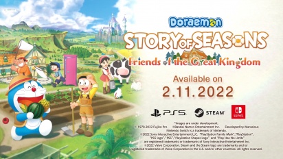 Doraemon: Story of Seasons: Friends of the Great Kingdom - Release Date Announcement